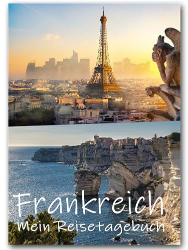 Calmondo Reisetagebuch Frankreich & Korsika zum Selberschreiben | abwechslungsreich designtes Tagebuch mit Reisevorbereitung, Packliste, tollen Fotos, spannenden Aufgaben uvm | Geschenkidee