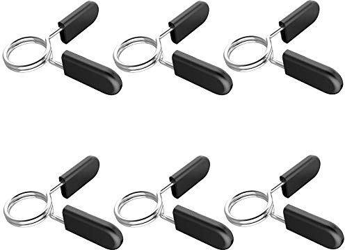 Simpeak 6 Pezzi 25 mm Manubri Clip a Molla, Blocco Bilanciere Molla Morsetti Cricchetto Molla, Bilanciere Palestra Bar Manubri Clip di Bloccaggio Manubrio Morsetto