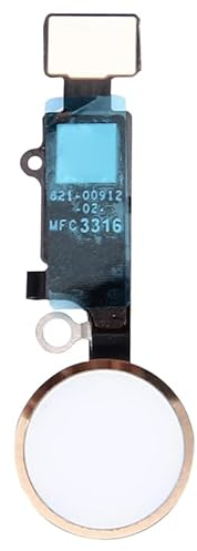 Für iPhone 7 A1660 A1778 Home Button No Touch ID für iPhone 7 Plus A1661 A1784 Flexkabel Ersatz mit Rücklauffunktion Reparatur Teile Kits (Gold)