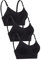 Channo Reggiseno Sportivo Comodo e, Senza Ferretto e Senza Cuciture, con Imbottitura Rimovibile - Confezione da 3, Nero, L/XL