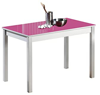 ASTIMESA Mesa de Cocina, Metal, Fucsia, 80x40cm