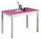 ASTIMESA 0 Mesa de Cocina, Metal, Fucsia, 80x40cm