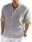 PADOLA Camicia in Lino Uomo Camicie Slim Fit Elegante Bianco Camicia Estiva Estate Maniche Lunghe Casual(S,Grigio)