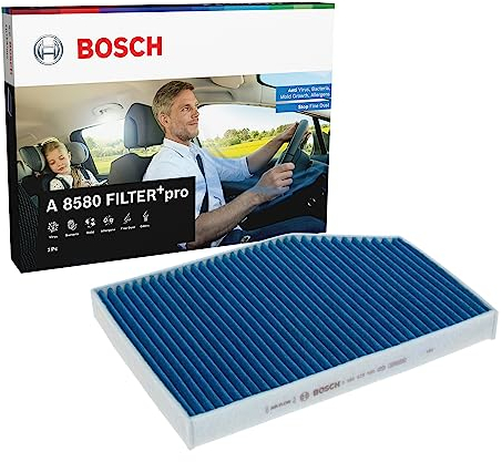 Bosch FILTER+pro Filtro Abitacolo A8530, Filtro di Ricambio ad Alta Efficienza - Agisce efficacemente contro polline, polveri Sottili, muffe e batteri per un'aria più pulita all'interno del veicolo