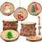QINERSAW 20 Dischi Legno 9-11CM Cerchi Tondo Grezzi Tronchi Decorativi Naturale Con 2 Corde 10M Base per Lavoretti di Natale Decorazioni per Albero