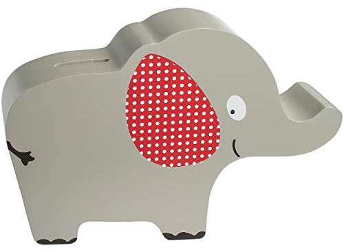 große Spardose - Elefant - aus Holz - mit Verschluss - 22 cm - Sparschwein - für Kinder & Erwachsene/Kinderspardose lustig witzig - Baby Geburt - Tiere Zoot..