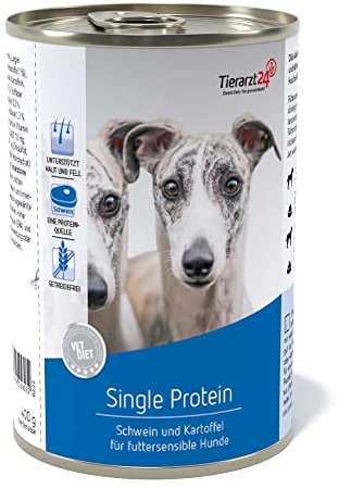 Tierarzt24 Vet Diet Single Protein Nassfutter für Hunde 6X 400 g
