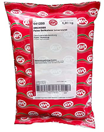 Leberwurst Gewürz Orchidee von AVO 1 kg, Delikatess Leberwurst Würze, Feine Gewürzmischung zur Leberwurstherstellung