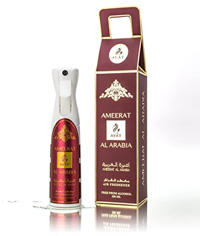 AYAT PERFUMES - Spray Perfumador Hogar y Casa - Aromas Orientales 320 ML - Ambientador - Sin Alcohol Made in Dubai (Ameerat Al Arabia)