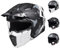ILM Casque Moto Cross Homme Femme Homologué ECE-Casque Moto Jet Vintage Rétro Scooter Adulte avec Visiere,Crâne Mat,L