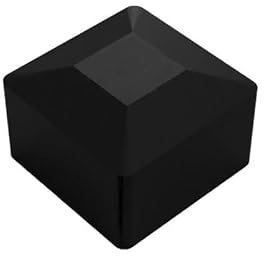 BRESKO Endkappen 40x40 mm Rohrkappen Lamellenstopfen Stopfen Rohrstopfen Kappe Kappen Abdeckkappen Rechteckig Vierkant Deckel Schwarz 10 Stück