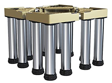 YHJZSM Fridge Stand Appliance ?Refrigerator Pedestal Stand Adjustable Length/Width 47-69cm Air Conditioner Base Heightened Rack for Wine Cooler Large Wooden Barrel Height 25-28cm - 300kg