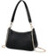 YAMEIZE Trendige kleine Schultertaschen – klassische Halbmond-Tasche mit abnehmbaren Trägern, Hobo-Clutch, Handtasche für Damen, Schwarz, modisch