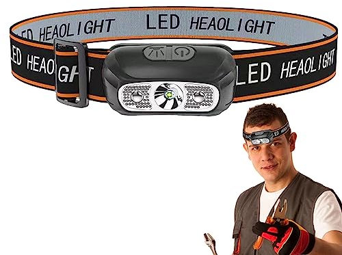 Joyivike Head Lights for Forehead | Ultra Bright Headband Flashlight | Rechargeable Head Torch with 4 Lighting Modes, Camping Headlamps, Hard Hat Headlamp Camping Gear, Survival Tools