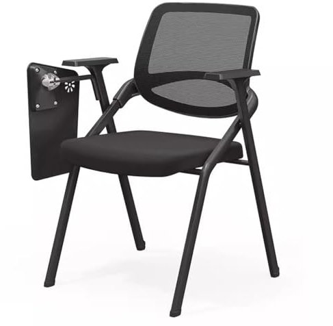 Chairs Tablet Arm Chair Office Furniture High Back Desk Chair Folding Office Desk Chair With Lumbar Support And Armrest For Home And Office (Color : Black-B, Size : 49 * 63 * 83cm)