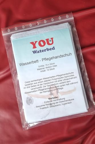 my-waterbed Wasserbett Pflegehandschuh Reinigungshandschuh Pflege Zubehör Reiniger Wassermatratze (Inhalt:15Stk.)