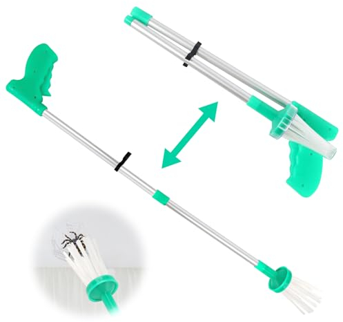 Spinnenfänger Extra Lang Spinnenfänger mit Langem Griff Insektenfänger Lebend Spider Catcher Insekten Fangen Bug Catcher Zum Sicheren Fangen und Entfernen