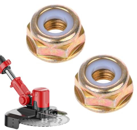 QEDBOJE 2x Tuerca de Cuchilla Izquierda para Todo Tipo de Desbrozadoras con Rosca Izquierda para Trimmer, Desbrozadora, Cortabordes (M10 x 1,25)
