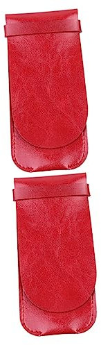 Lurrose 2stücke Handgemachte Stifttasche Vintage Stift Schutzhülle Für Füllfederhalter Und Schreibgeräte Pen Case Für Büro Schule Rot Pack