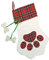 Feelorna Weihnachtsstrumpf, Personalisiert Nikolausstrumpf 46 cm Hund Pfote Weihnachtsstrümpfe Dekoration, Weihnachtsbaum Ornament Süßigkeiten Geschenktasche für Urlaub Kamin Dekoration Zubehör
