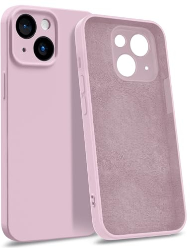 MyGadget Hülle kompatibel mit iPhone 14 Plus - [ 4-Layer-Struktur Schutzhülle ] - Gummierte Handyhülle mit Soft Inlay & Hardcase Cover außen - Pink