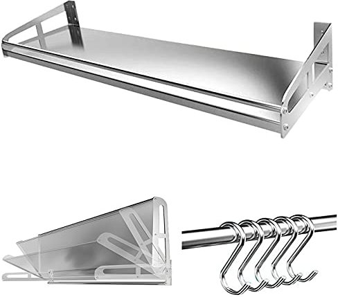 GUIXAN Rejilla De Almacenamiento para Microondas Soportes para Horno Eléctrico, Soporte para Rejilla para Horno De Microondas Montado En La Pared, Estantes De Almacenamiento Negros, Estan
