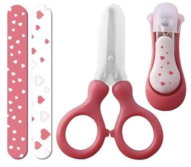 BOGEEL Baby Nägel Pflegeset Sicheres & Präzises Trimmen ABS & Edelstahl lInfant Nails Clips Set mit Schere Geschenk