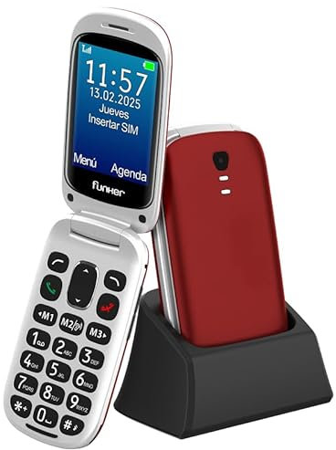 Funker E300 Max Audio 3 4G, téléphone Portable Couvercle Facile à Utiliser, Touches et Grand écran, AudioPRO Compatible avec Les écouteurs, Volume très Fort avec amplificateur, Configuration à