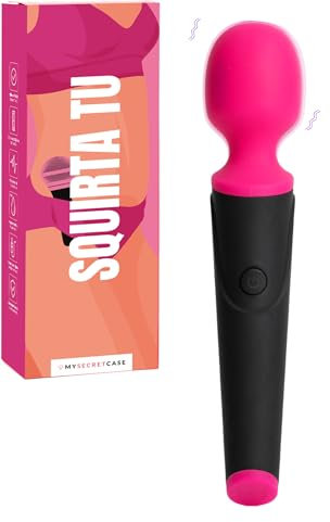 MySecretCase Vibratoreper Donna Professionale - Massaggiatore Magic Wand per Donne, Vibratore Massaggio Muscolare, Sextoys Morbido Per Clitoride, Vibratoriper Clotoride per Coppia (Viola) (Fucsia)