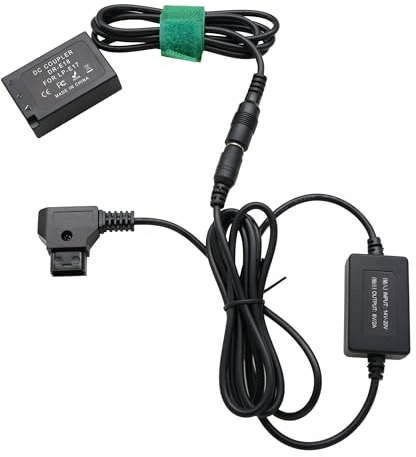 HangTon V-mount D-TAP to LP-E17 Dummy Battery for Canon EOS R8 R10 RP T6s T6i T7i X8i SL2 800D 9000D Camera, 8V DR-E18