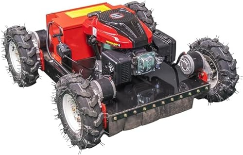 HENGWANG Cortacésped eléctrico con control remoto, arranque de 30°, tracción en las cuatro ruedas, cortador de césped todo terreno (HW-196-55JY)