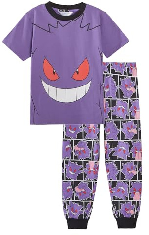 Pokemon Kids Teens Pyjamas Boys Girls Short Sleeved T-Shirt with Full Length Bottoms Pjs