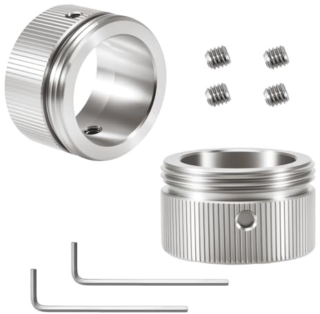 Silkwish Heizkörperthermostat Adapter für Ventile RA aus Edelstahl (2 Stück) - Inkl. Schrauben & Inbusschlüssel - Kompatibel mit Danfoss RA (20-23 mm) auf M30 x 1,5 für Thermostatköpfe