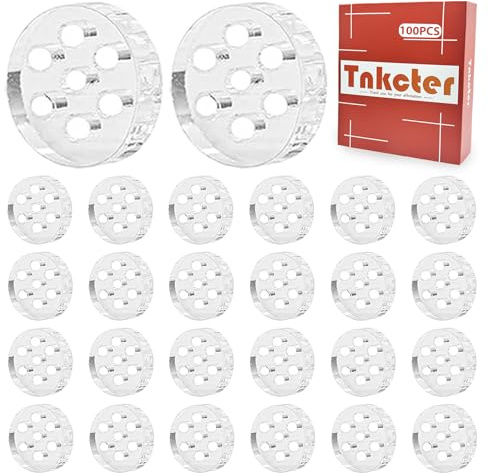Tnkcter Confezione da 100 schermi in vetro borosilicato di alta qualità da 8 mm | 7 fori a nido d'ape, vetro borosilicato alto, design riutilizzabile, facile da pulire, scatola inclusa
