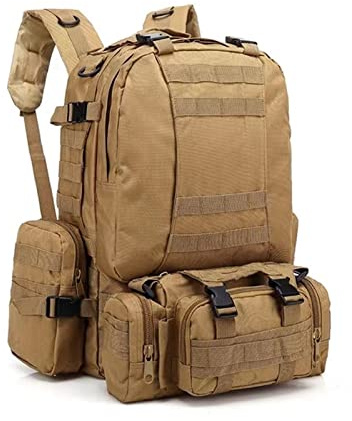 JINGYAN Outdoor-Rucksäcke Tactical Backpack 4 in 1 Military Bag Army 3D Rucksack Men Waterproof Outdoor Sport Hiking Camping Travel Climbing