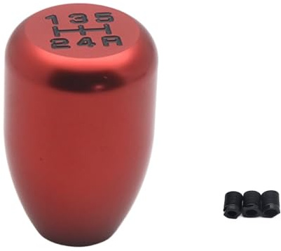 Racing 5-Gang-Auto-Schaltknauf, manuell, automatisch, Legierung, Schaltknauf, Schalthebel(Red)
