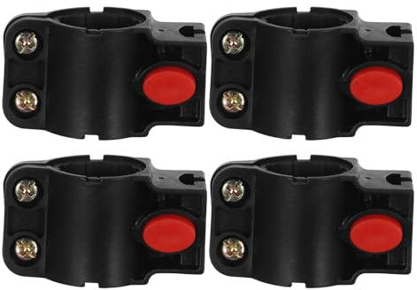 SUPVOX Supporto per Lucchetto Bicicletta in Abs Nero, Montaggio Rapido e Compatibilità per Bici da Città e Mountain Bike, Set da 4 Pezzi