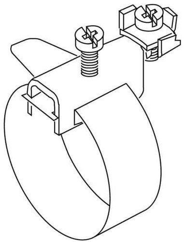 Kleinhuis Rohrschelle Umsetzung Erde 17,5 – 165 mm Messing, vernickelt
