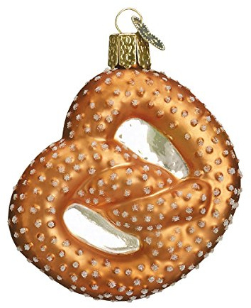 Old World Christmas Brezel Glas geblasen Ornament für Weihnachtsbaum, handgefertigte Feiertagsdekoration, Lebensmittelsammlung