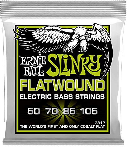 Ernie Ball, Regular Slinky Flatwound, Corde per basso elettrico, diametro 50-105