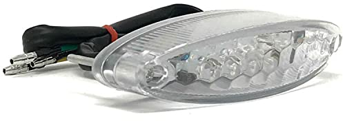 Alchemy Parts Motorbike LED Stop Tail Brake Rear Light Universal for Custom Motorcycle with Licence Number Plate Cut-out E-Marked Clear Lens