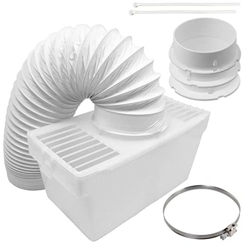 SPARES2GO Condenser Vent Box & Hose Kit Compatible with Candy Tumble Dryers (with Screw Clip)