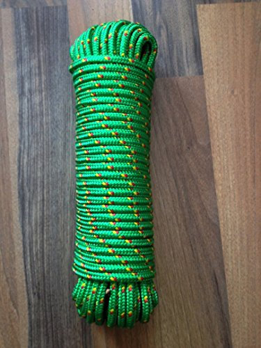 Machermann Nr.14 Grünes Reperaturseil, Ersatzseil, Mehrzweckseil, Allzweckseil, PP Seil, Polypropylen Seil 4 mm x 30 m, Bootstau, Strick, Ersatzseil, Reparaturseil, Schot, Kordel,Spannseil,Rope