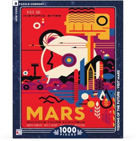 New York Puzzle Company NASA Visit Mars 1000 Piece Jigsaw Puzzle