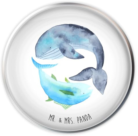 Mr. & Mrs. Panda Waschbecken Stöpsel Walfisch Thunfisch - Geschenk, Wahl, Ablaufstopfen, Ablaufgarnitur, Witz, Abfluss-Stöpsel, waschbeckenstöpsel, Lustige Sprüche, Tunfisch, Wal, Spruch Lustig