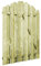 Tidyard Portillon de Jardin/Porte de Jardin en Bois de Pin Imprégné Vert (certifié FSC) Design en Arche 100x125cm