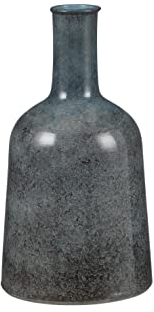 Mica Decorations Oliver Glasflasche - H35 x Ø22 cm - Terrakotta - Blau