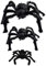 TRIXES 3 Schwarze Spinne Halloween-Dekorationen - Haarige pelzige Plüschspinnen - Partydekorationen im Freien - Streiche für Erwachsene - für Spukhaus Stütze - Packung mit 3 verschiedenen Größen