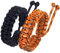 Jewboo Paracord Survival Bracelets Braided Paracord Handmade Rope for Couples Men Women Adjustable Size (Black & Orange)