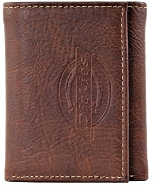 Dickies Herren Leder Casual Trifold Wallet Braun, Braun, Einheitsgröße, Dickies Herren-Geldbörse aus Leder